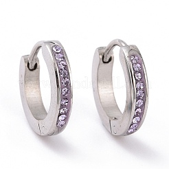 Creolen mit Strass&nbsp;EJEW-G298-01P