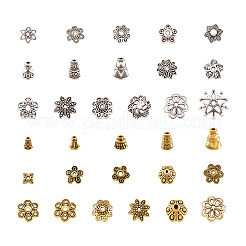 Cono y tapa de cuentas de aleación de estilo tibetano.&nbsp;PALLOY-TA0001-78