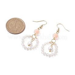 Orecchini pendenti in acciaio inossidabile 304 con borchie in acrilico&nbsp;EJEW-JE05962-04