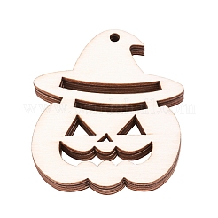 Citrouille jack-o'-lantern forme halloween découpes en bois vierges ornements&nbsp;WOOD-L010-08