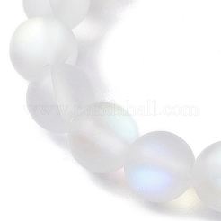 Pulseras de cuentas de turquesa sintética teñidas con estrellas de mar de playa&nbsp;BJEW-JB10251-02