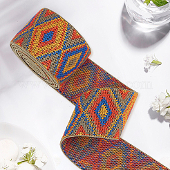 Ruban en polyester jacquard vintage à losanges (2.5 mètre)&nbsp;OCOR-CY0004-48B