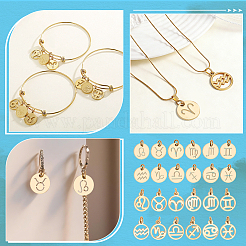 24 pz 2 set 2 stili placcatura ionica (ip) 201 ciondoli in acciaio inossidabile&nbsp;STAS-ME0003-57