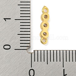 Charms de conector de tres eslabones redondos planos de circonita cúbica pavimentados de latón&nbsp;KK-P277-52A-A