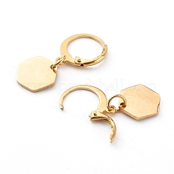 4 paio 4 stili orecchini a cerchio huggie in acciaio inossidabile 304&nbsp;EJEW-JE04480
