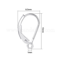 Orecchini a leva in argento sterling placcato rodio anti-ossidazione&nbsp;STER-BC0001-04P