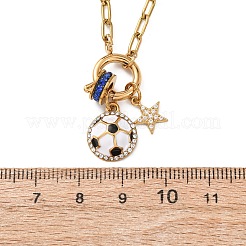 Collane sportive da donna con ciondolo a stella in acciaio inossidabile 304&nbsp;NJEW-A072-01B-G