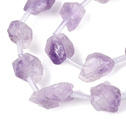 Brins de perles d'améthyste naturelle brute brute&nbsp;G-Q610-04