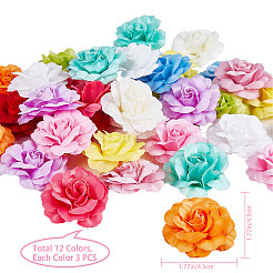 36 Stück 12 Farben Seidenrose&nbsp;AJEW-GF0007-01