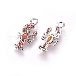 Ottone micro spianare pendenti zirconi&nbsp;ZIRC-L075-25A-P
