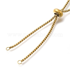 Fabricación de pulseras deslizantes/bolo de acero inoxidable 304 ajustables&nbsp;STAS-I153-03G-05