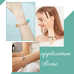 6 pièce de fabrication de bracelet de style européen en laiton de 2 styles&nbsp;MAK-SC0001-15