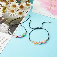 Bracelets réglables en fil de nylon&nbsp;BJEW-JB06349-01