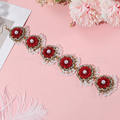 Retro-Blumen-Haarschmuck aus Legierung&nbsp;EJEW-WH20018-02A
