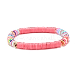 Set di bracciali elastici fatti a mano in argilla polimerica con perline heishi&nbsp;BJEW-JB07516