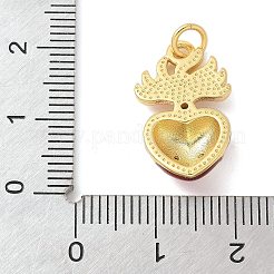 Colgante micropavé cubic zirconia de latón&nbsp;KK-K298-49G