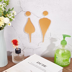 Ensemble de panneaux de toilette miroir acrylique&nbsp;AJEW-WH0043-56A