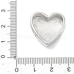 Dijes deslizantes de latón con forma de corazón&nbsp;X-KK-P349-18B-P