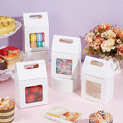 Rechteckige Geschenktüten aus Papier mit Fenster&nbsp;CON-WH0088-85C