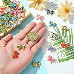 50 stücke 10 farben legierung emaille verbinder charms&nbsp;ENAM-CJ0005-77