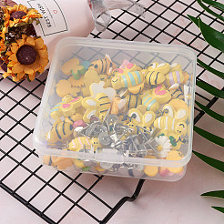 120 Stück DIY-Set zum Herstellen von Sofa-Schaumnägeln in Bienen- und Gänseblümchenform&nbsp;DIY-CD0001-12P