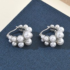 Orecchini a cerchio in ottone per le donne&nbsp;EJEW-A168-23P