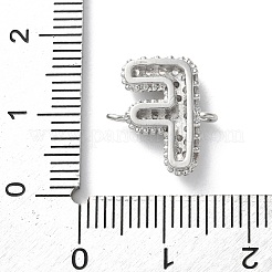 Enlaces de letras de circonita cúbica micropavé de latón&nbsp;KK-I717-04F-P