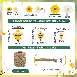 90 pz 9 stili api e cabochon in resina opaca a forma di fiore&nbsp;RESI-PH0002-74