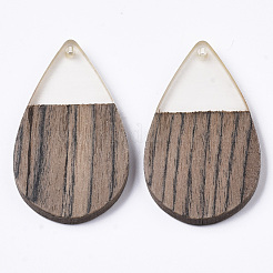 Colgantes de resina y madera de nogal&nbsp;RESI-T035-14