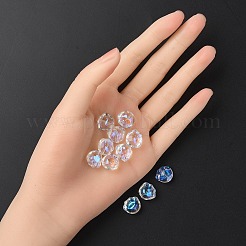 35pcs transparente sprühlackierte Glasperlen&nbsp;GLAA-YW0001-72A