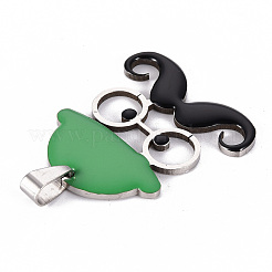 201 pendentifs en acier inoxydable émaillé&nbsp;STAS-S110-076E