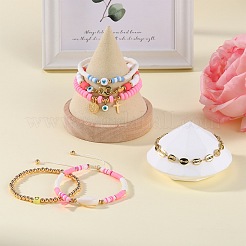 6 Stück 6 Style Stretch & Link & geflochtene Perlenarmbänder Sets&nbsp;BJEW-SZ0001-65