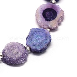 Natürliche Druzy Quarzkristall-Perlenstränge&nbsp;G-F582-A02