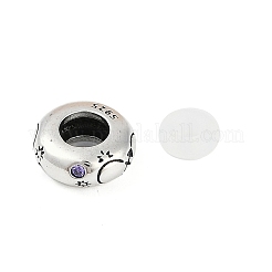 925 perline europee in argento sterling con zirconi cubici colorati&nbsp;STER-R005-01AS-09