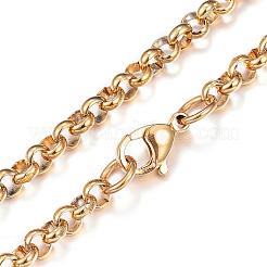 Collares de cadena rolo de acero inoxidable 304&nbsp;NJEW-P170-02G-05