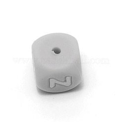 Perline dell'alfabeto in silicone per la realizzazione di braccialetti o collane&nbsp;SIL-TAC001-01A-Z