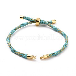 Bracelets argentés en corde de nylon&nbsp;MAK-C003-03G-08