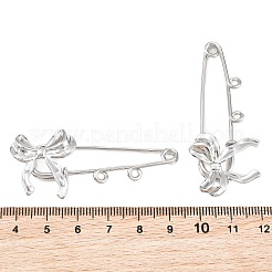 Broche en acier inoxydable 304 avec épingles de sûreté et nœud papillon&nbsp;SA-CBA098D-12B-P