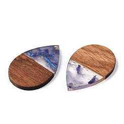 Colgantes de resina transparente y madera de nogal&nbsp;RESI-ZX017-48
