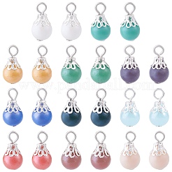 110 pièces 11 couleurs galvanoplastie pendentifs en verre&nbsp;PALLOY-TAC0309
