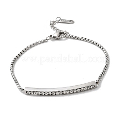 304 Edelstahl-Strass-Gliederarmbänder&nbsp;BJEW-P369-01P