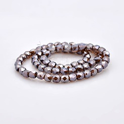Perles à facettes en verre nacrés plaqué&nbsp;GLAA-A032-4mm-PL04