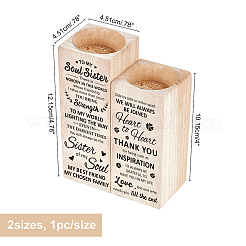 Portacandele in legno&nbsp;AJEW-WH0257-010