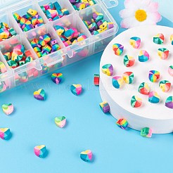300pcs 5 Arten handgemachte Polymer-Ton-Perlen&nbsp;CLAY-LS0001-04