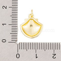 Pendenti smaltati in ottone placcato a cremagliera&nbsp;KK-P269-09G