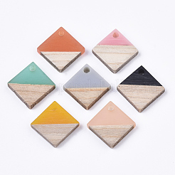 Pendentifs en résine & en bois&nbsp;RESI-R427-03