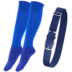 1 Paar einfarbige Fußballsocken aus Polycotton&nbsp;AJEW-CL0001-33C