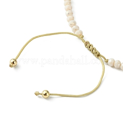 Set di 5 set di 5 chip di pietre preziose miste naturali e sintetiche e braccialetti di perline intrecciate di vetro&nbsp;BJEW-TA00403
