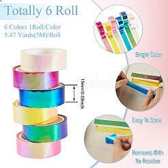 6 Rolle 6 Farben Haustier-Dekorband&nbsp;OFST-TA0001-07