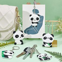 5 porte-clés panda en silicone à 5 styles&nbsp;KEYC-NB0001-19
